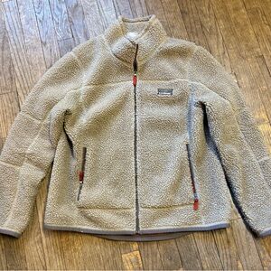 L.L. Bean Women’s Sherpa Fleece Zip-Up Teddy Jacket - Beige